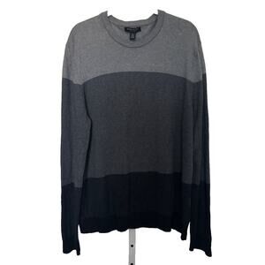 Banana Republic Luxury Blend Pullover Sweater Silk Blend Striped Sweater Sz XL
